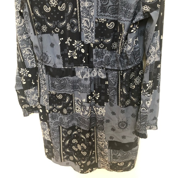 Abercrombie & Fitch Blue Patterned Long Sleeve Dress - Picture 7 of 15